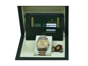 Thumbnail von Rolex Datejust 36 116233 Gold Jubilee Dial With Big Diamonds - Full Set 36mm