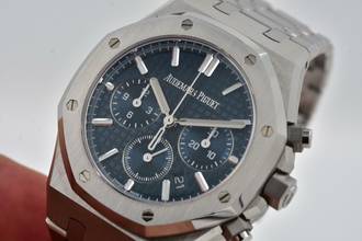 Thumbnail von Audemars Piguet Royal Oak Chronograph 38mm 50th Anniversary Blue Dial 26715ST.OO.1356ST.01