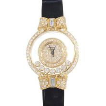 Thumbnail von Chopard Happy Diamonds Damenarmbanduhr Happy Diamonds Quarz mit Brillanten und Diamanten aus 750 Gelbgold Schliesse vergoldet Fullset