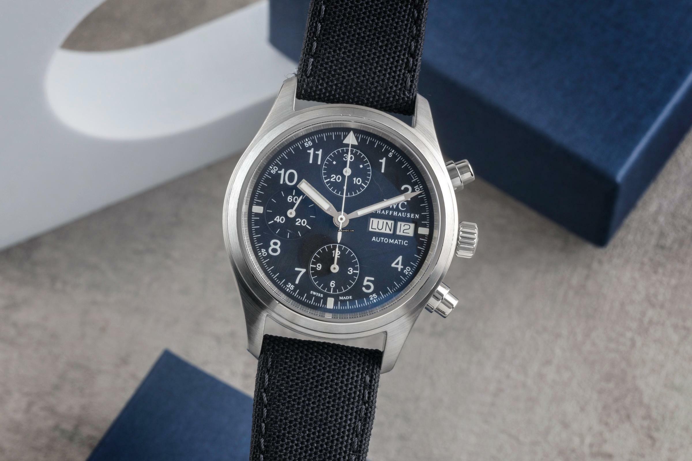 IWC Fliegeruhr Chronograph Fliegerchronograph Chronograph Stahl Automatik Herrenuhr Ref. IW370602