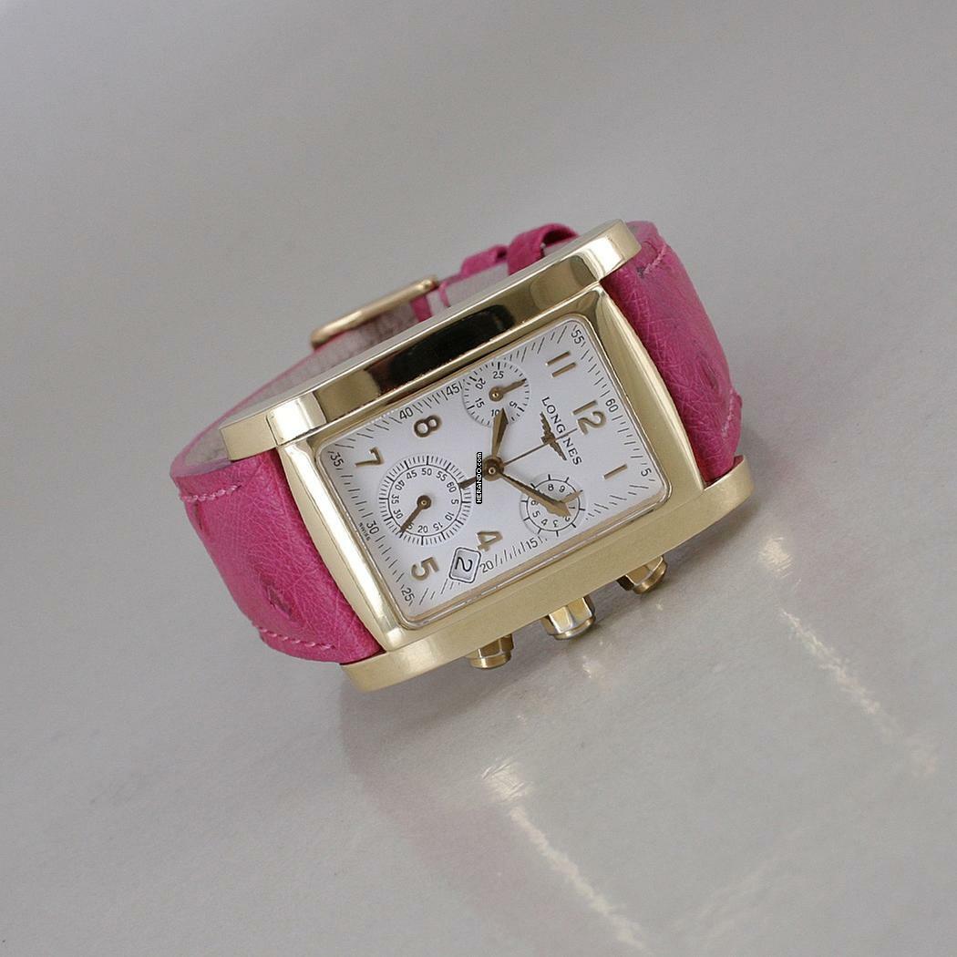 Longines DolceVita Dolce Vita 18k Gold Quarz Chronograph 3 Kaufmann Armbänder 28 x 34 mm