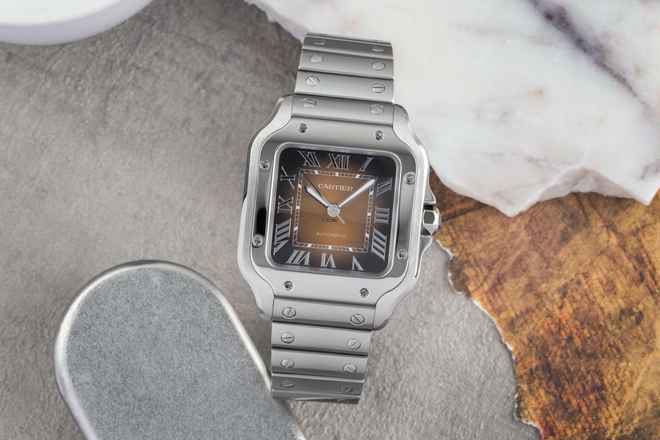  Cartier Santos de Cartier Stahl Automatik Herrenuhr Ref. WSSA00065 