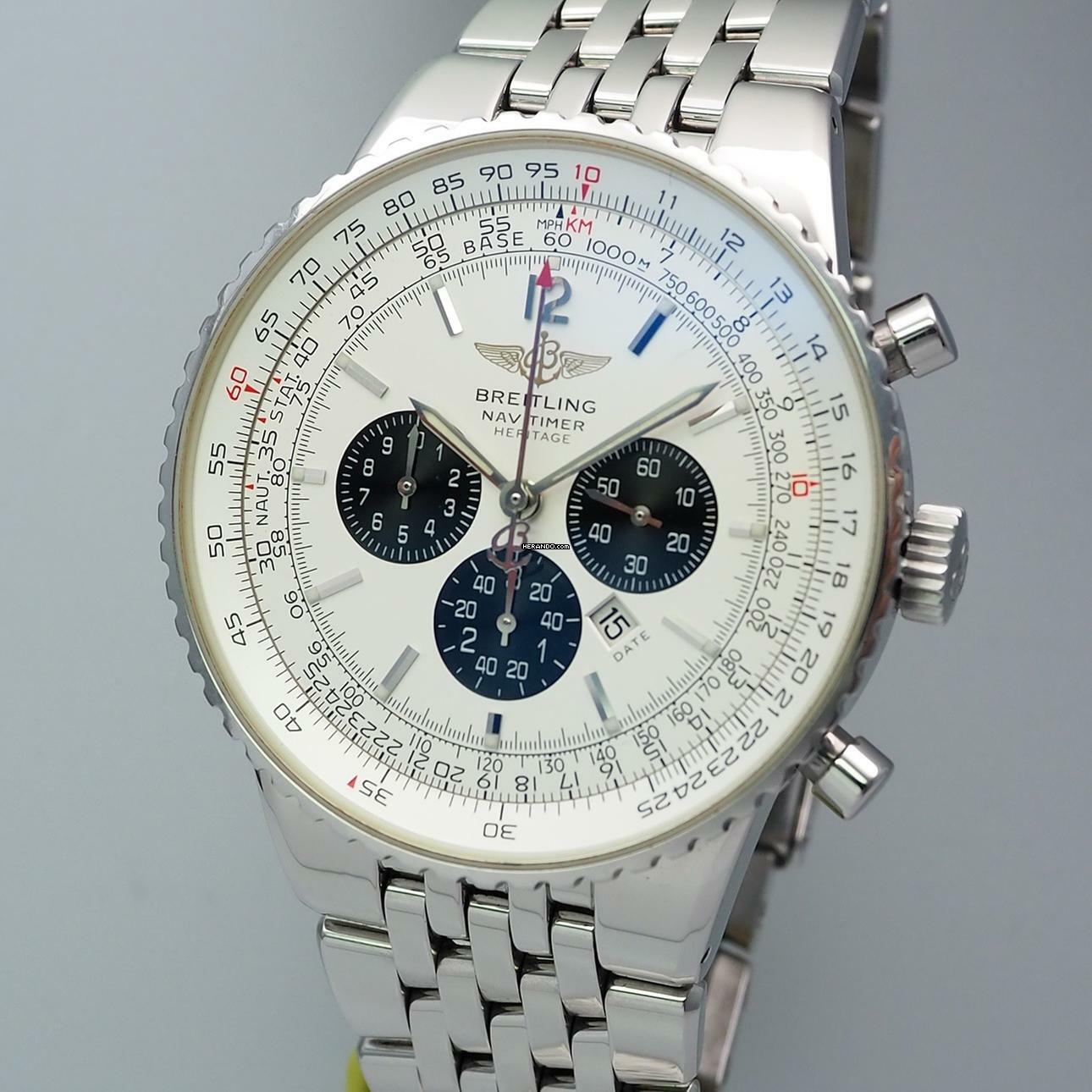 Breitling Navitimer Heritage Chronograph Panda Stahl/Stahl B+P
