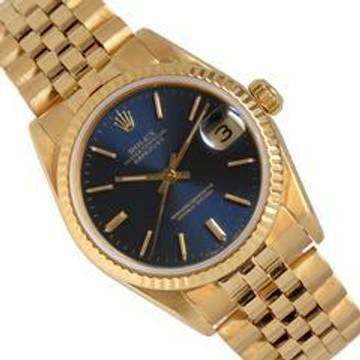  Rolex Datejust 31 68278 31MM Blue Soleil dial gold 18KT Full Set </h1> 