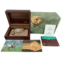 Thumbnail von Rolex Datejust 31 68278 31MM Blue Soleil dial gold 18KT Full Set </h1>