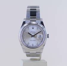 Thumbnail von Rolex Datejust II Stahl Weißgold Oyster silver Diamond Dial 41mm 116334 B+P </h1>