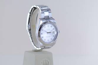 Thumbnail von Rolex Datejust II Stahl Weißgold Oyster silver Diamond Dial 41mm 116334 B+P </h1>