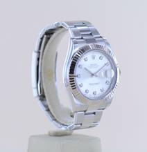 Thumbnail von Rolex Datejust II Stahl Weißgold Oyster silver Diamond Dial 41mm 116334 B+P </h1>