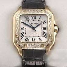 Thumbnail von Cartier Santos Mittleres Modell Wjsa0013 2023 Gelbgold 750 Diamanten Automatik 18kt Yellow Gold </h1>