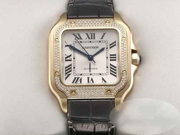  Cartier Santos Mittleres Modell Wjsa0013 2023 Gelbgold 750 Diamanten Automatik 18kt Yellow Gold </h1> 