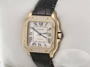Thumbnail von Cartier Santos Mittleres Modell Wjsa0013 2023 Gelbgold 750 Diamanten Automatik 18kt Yellow Gold </h1>