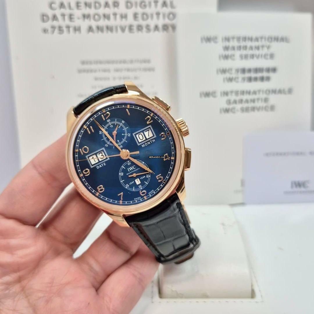 IWC Portugieser Perpetual Calendar Digital Date-Month Flyback Ouro Rosé Ed Limitada 45mm