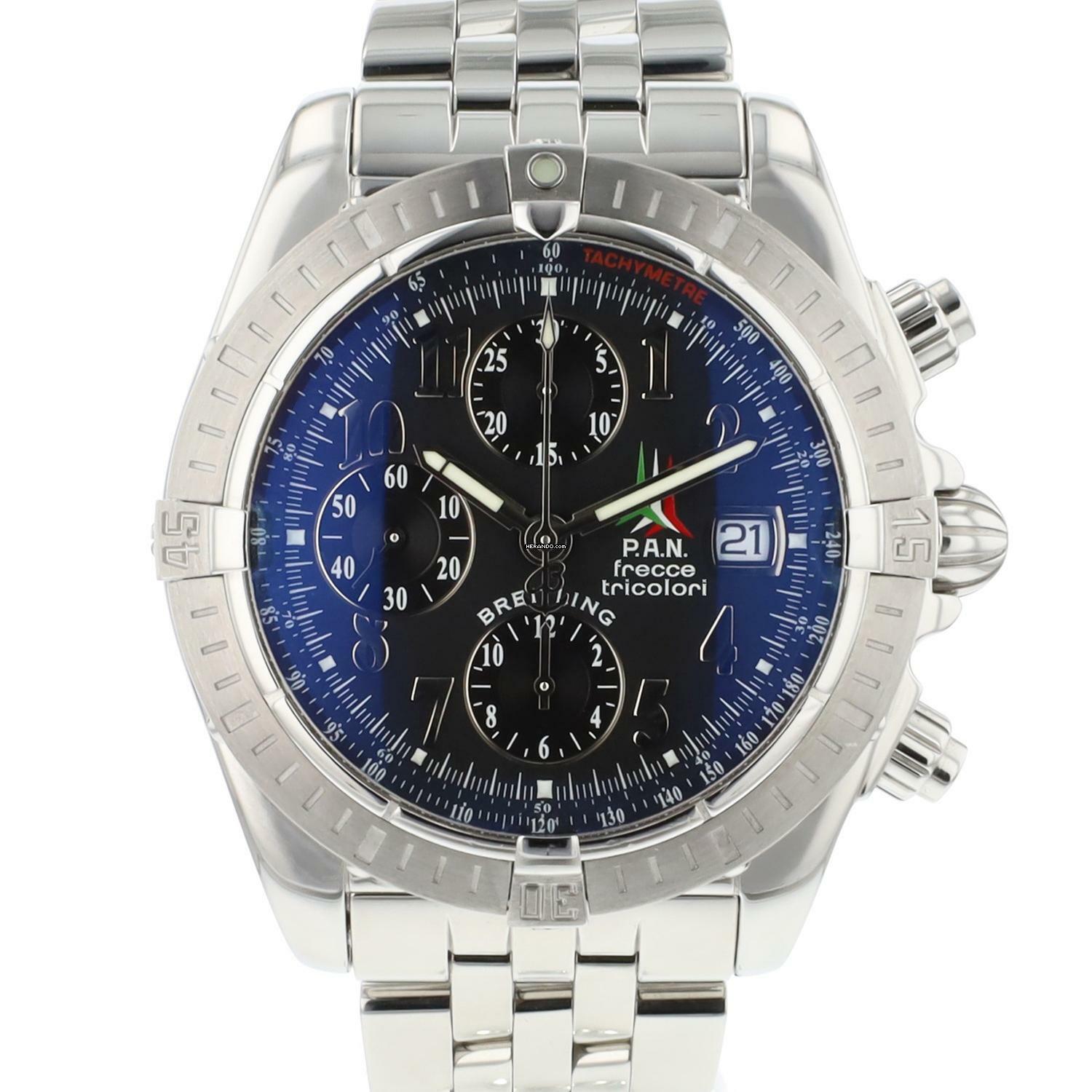 Breitling Chronomat Evolution Black Dial P.A.N. Frecce Tricolori </h1>