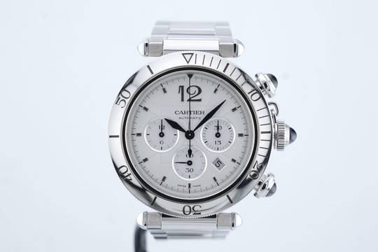  Cartier Pasha Chronograph Steel - With Box And Papers - WSPA0018 2024 