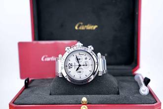 Thumbnail von Cartier Pasha Chronograph Steel - With Box And Papers - WSPA0018 2024