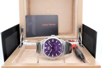 Thumbnail von Lucky Harvey Hammer Patern Chiming - Purple Dial - Chiming Hour - Unworn - Box+Papers Chime 2025
