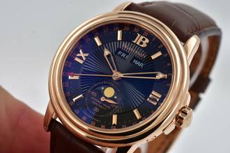 Thumbnail von Blancpain Léman Moonphase Calendar Black Dial 18k Rose Gold Limited Edition 2763 </h1>