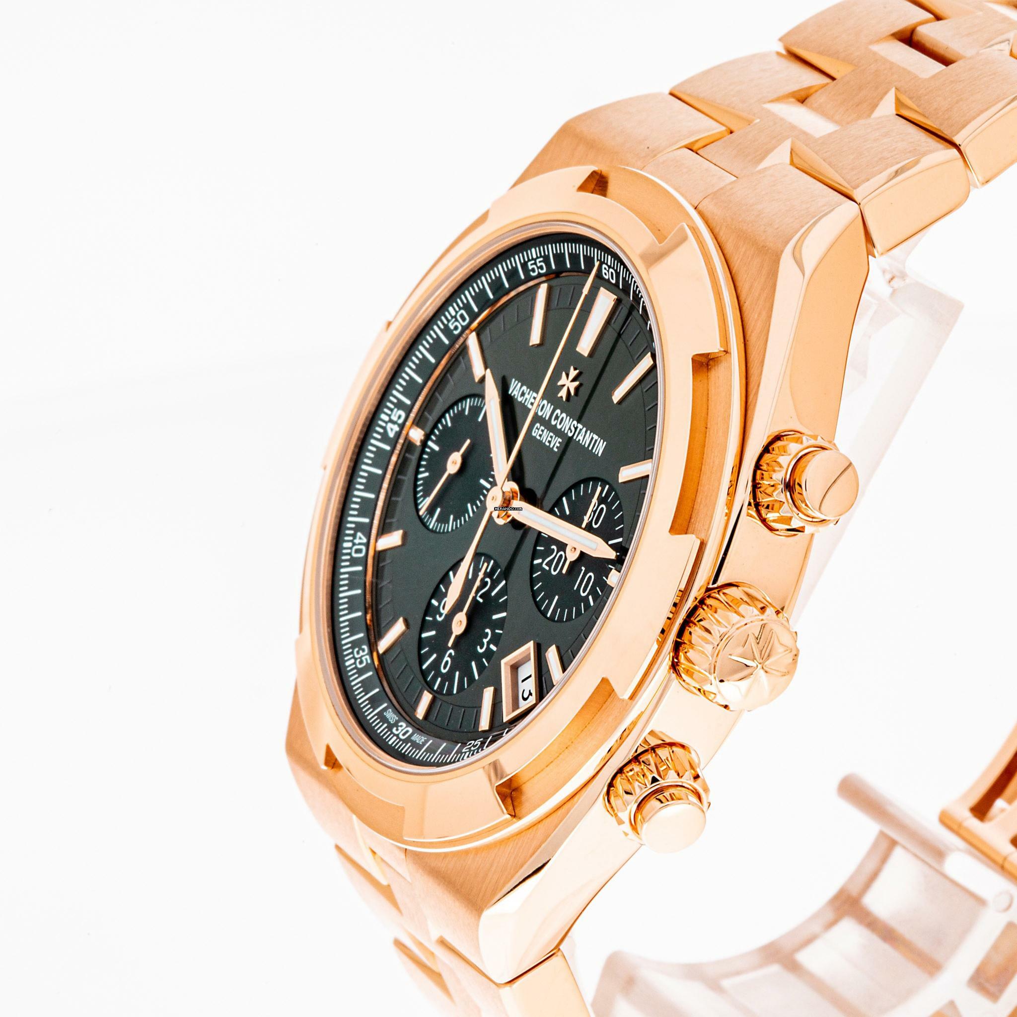 Vacheron Constantin Overseas Chronograph 42.5mm Chronograph Green Rosegold 5520V/210R-B966 NEW 2025 Full Set Unworn