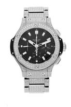 Thumbnail von Hublot Big Bang 44 mm Stahl Diamanten Vollbesetzt 16,92ct Automatik Chronograph Armband Stahl 44mm Vintage Bj.2013 Box&Pap. Full Set wie Neu </h1>