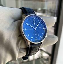 Thumbnail von IWC Portugieser Chronograph Portuguese IW371491 chronograph blue dial Full Set Like NEW 2018’s