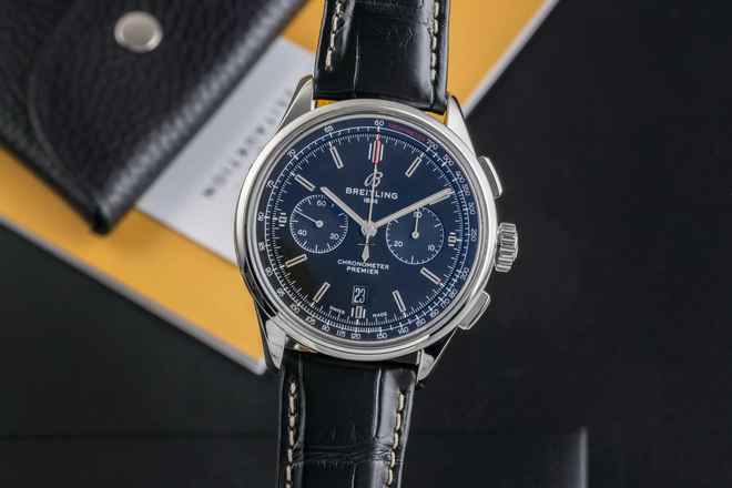  Breitling for Bentley Premier B01 Green Chronograph 42 Bentley Automatik Ref. AB0118 Papers 