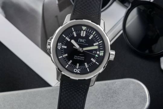  IWC Aquatimer Automatic Diver Black Dial Edelstahl Automatik Ref. IW329001 Papiere 2019  