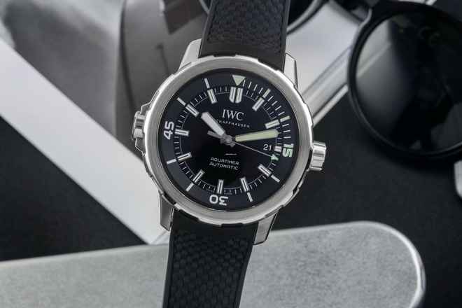 IWC Aquatimer Automatic Diver Black Dial Edelstahl Automatik Ref. IW329001 Papiere 2019  