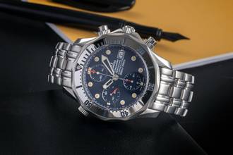 Thumbnail von Omega Seamaster Diver 300 M Chronograph Stahl Automatik Ref. 2598.80.00 B&P 1996