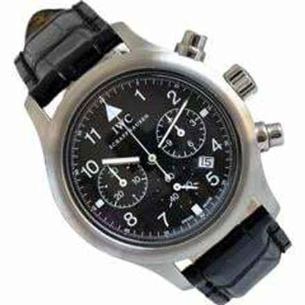  IWC Fliegeruhr Chronograph Pilot IW3740 chronograph date black dial Full Set quartz 1988’s </h1> 