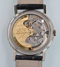 Thumbnail von Patek Philippe Calatrava Date 3445 Oversize slate grey dial white gold 18KT 1967's </h1>