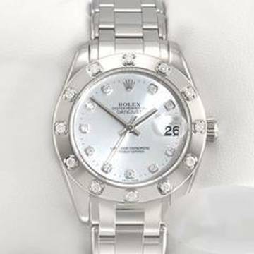  Rolex Lady-Datejust Pearlmaster 34 81319 Weissgold 750 Diamanten Automatik Lady 18kt White Gold Oyster Chronometer </h1> 