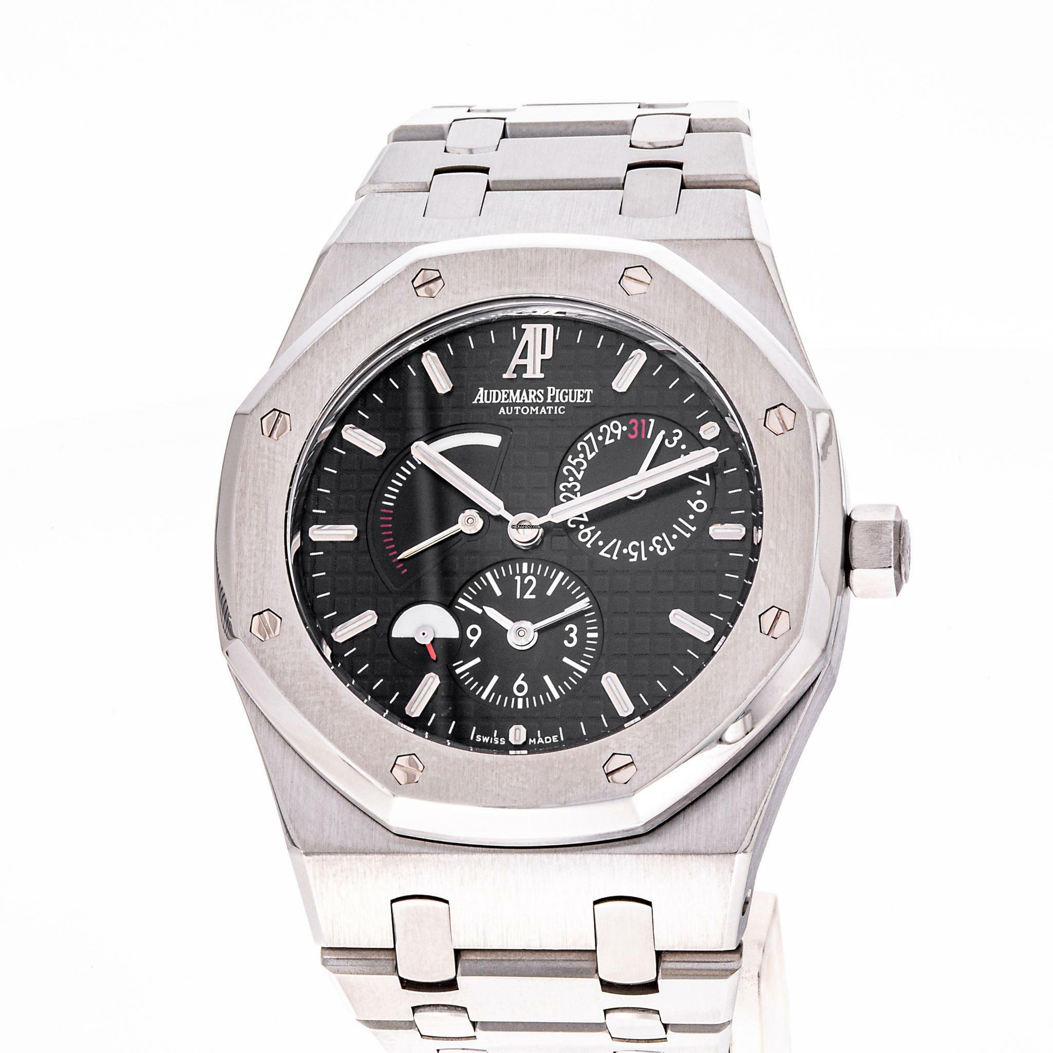 Audemars Piguet Royal Oak Dual Time 39 Dual Time Black – 26120ST.OO.1220ST.03 – like NEW – 2012 Full Set