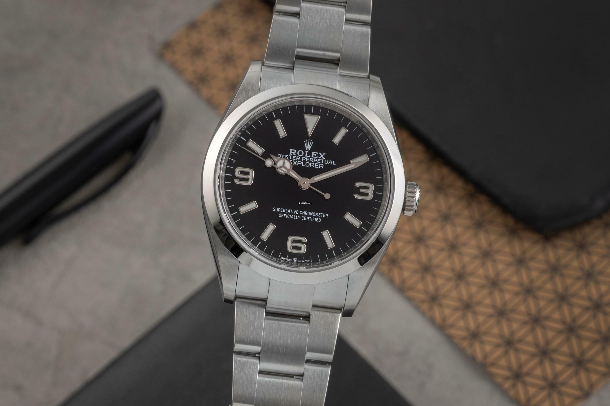 Rolex Explorer Oyster Edelstahl Automatik Herrenuhr Ref. 124270 B&P 2022