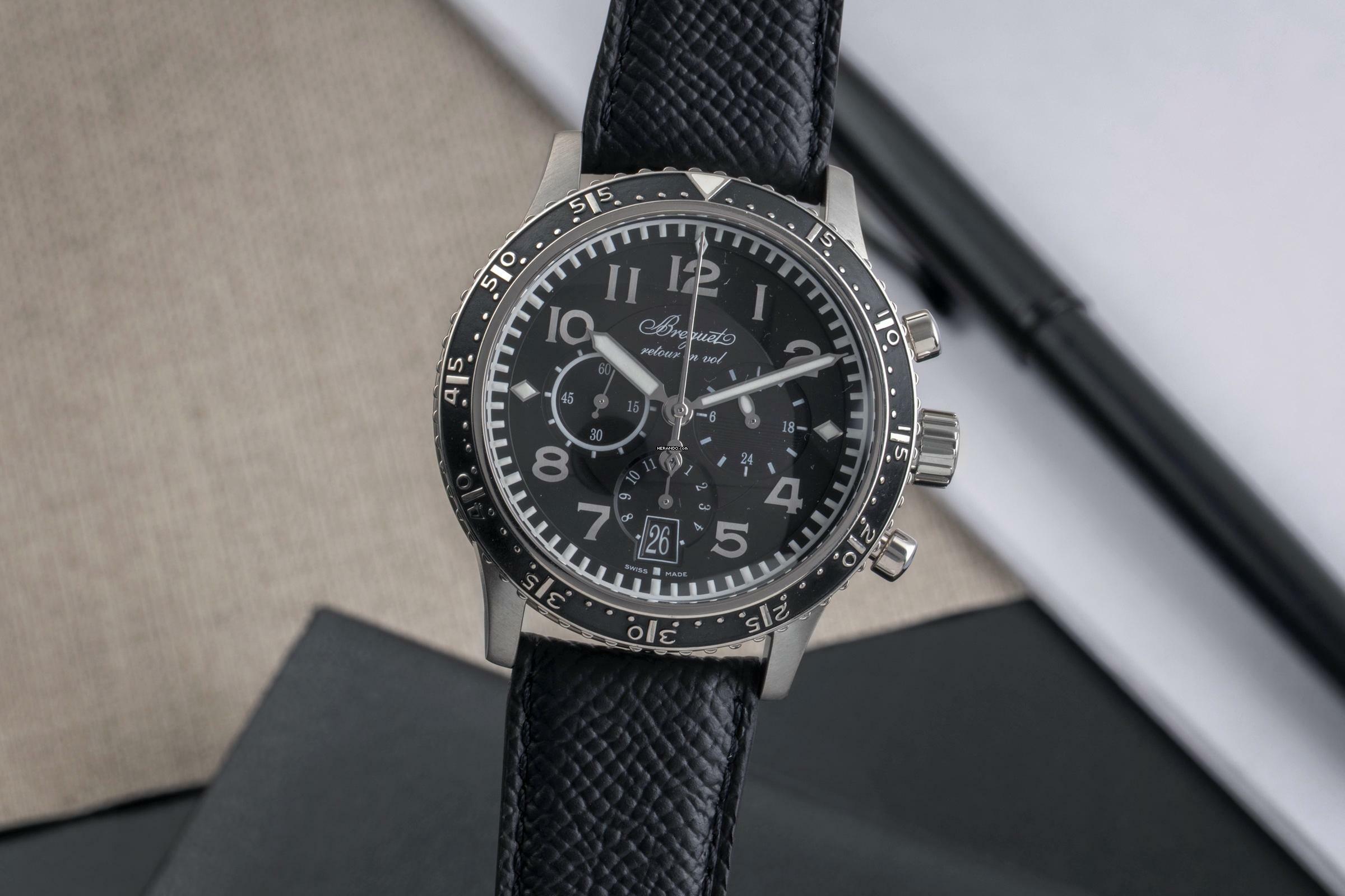 Breguet Type XX - XXI - XXII Chronograph Titan Automatik Herrenuhr Ref. 3810