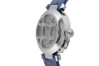 Thumbnail von Cartier Pasha 18K Weissgold Diamanten Automatik Damenuhr Ref. WJ101456 Papiere