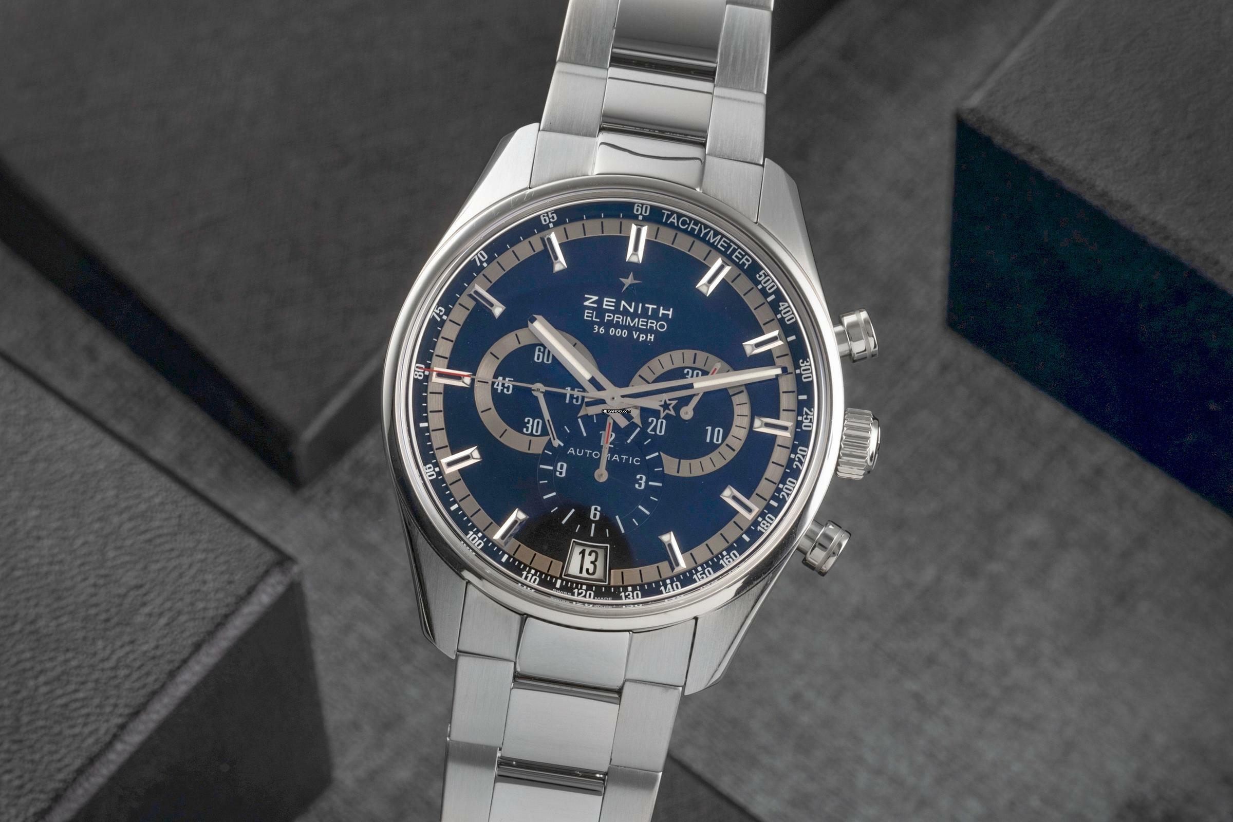 Zenith El Primero 36'000 VpH Chronograph Automatik Stahl Herren Ref. 03.2040.400/21.M2040