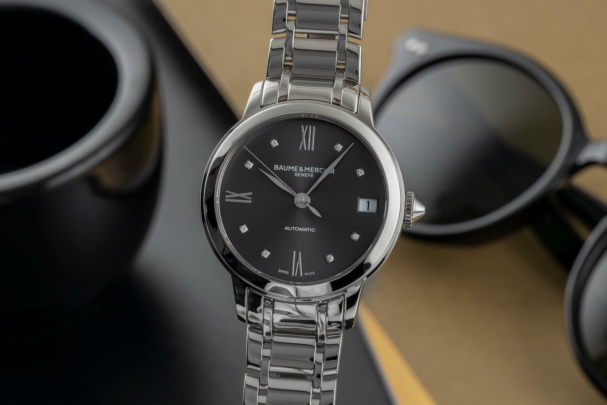 Baume & Mercier Classima Diamanten Stahl Automatik Damenuhr Ref. MOA10610 B&P