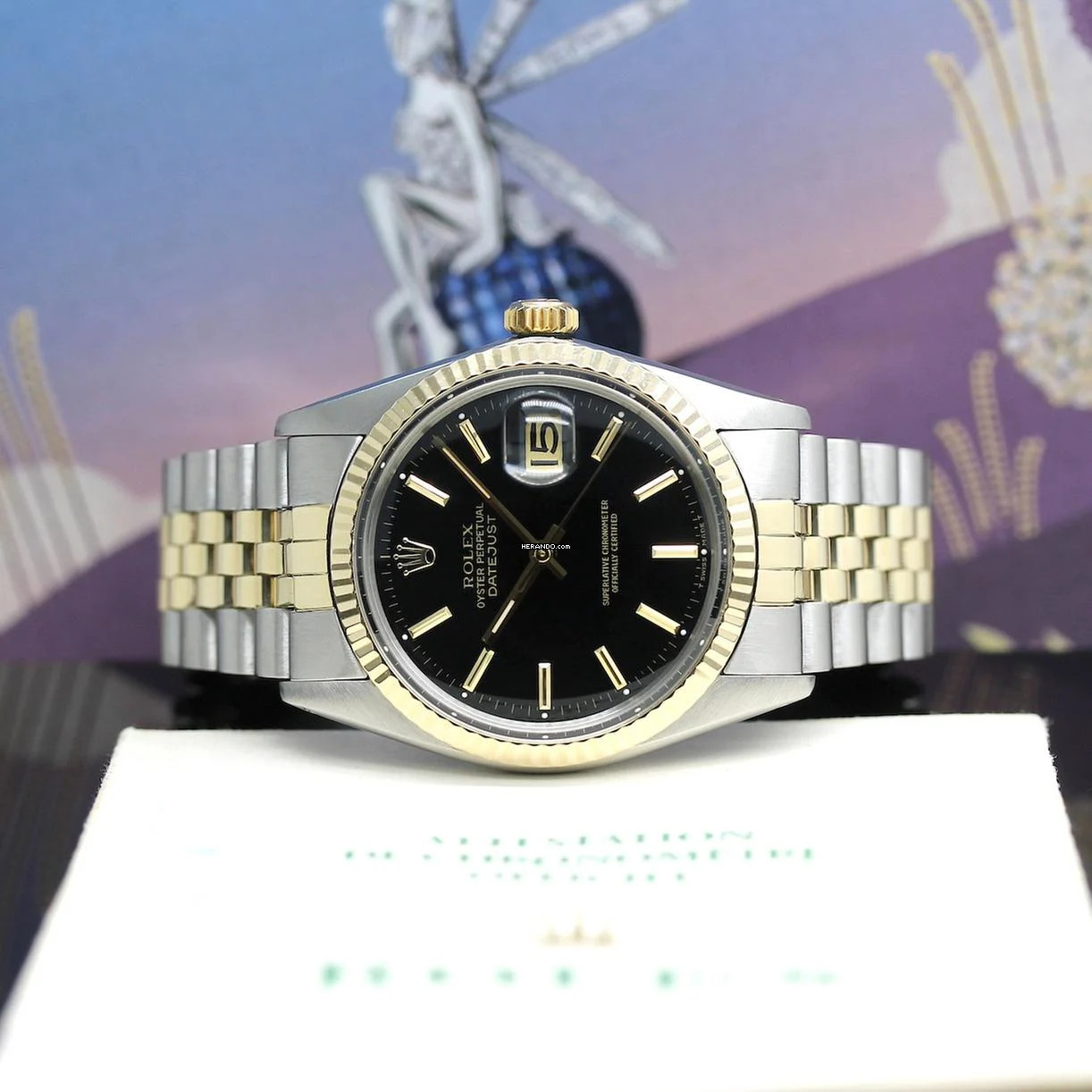 Rolex Datejust 36 Stahl/Gold Ref: 16013 von 1980 mit Rolex Box & Papiere </h1>
