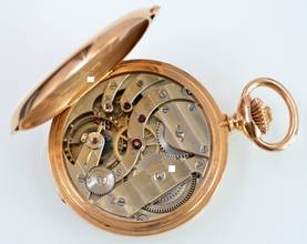 Thumbnail von Patek Philippe Pocket hunter bassine-style 51 MM porcelain dial rose gold 18KT 1891