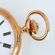 Thumbnail von Patek Philippe Pocket hunter bassine-style 51 MM porcelain dial rose gold 18KT 1891