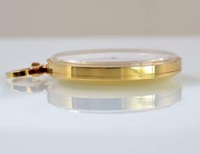 Thumbnail von Zenith Pocket watch oval shaped open face yellow gold 18KT Very Rare </h1>