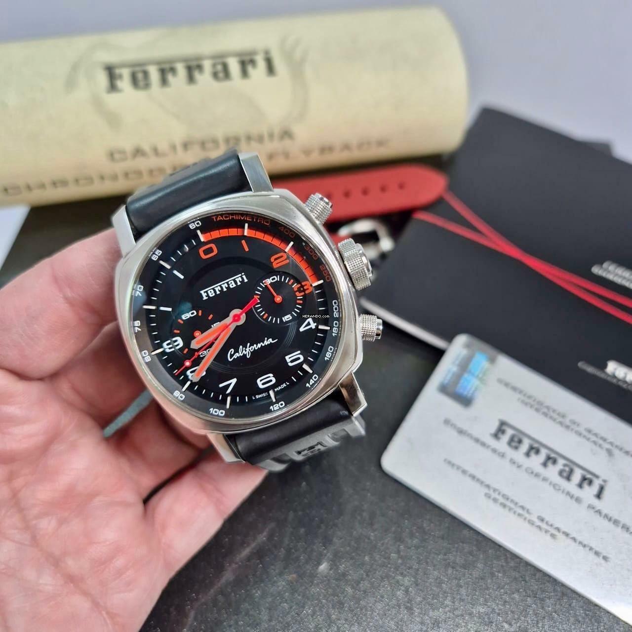 Panerai Ferrari California Flyback Edição Limitada 45mm Automático Completo