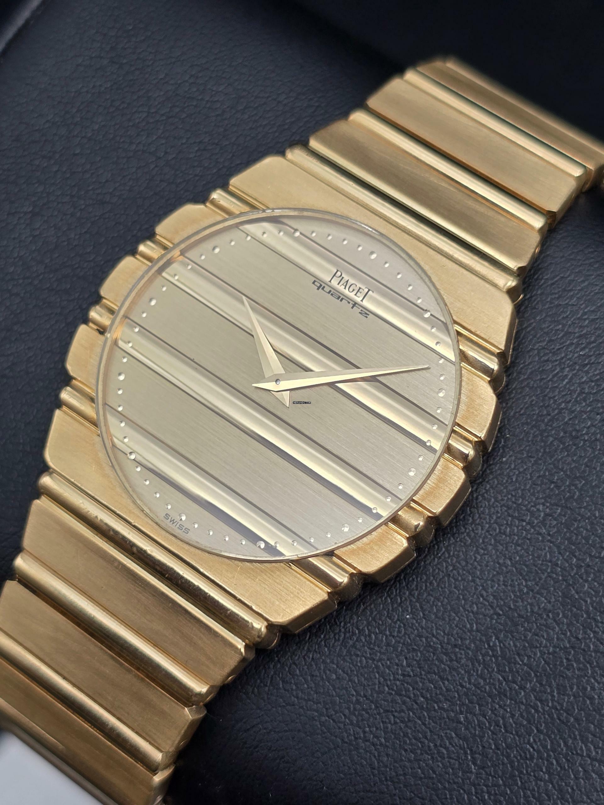 Piaget Polo Jumbo 7661C701 Quartz 34mm Striped Dial Very Good - Watch Only