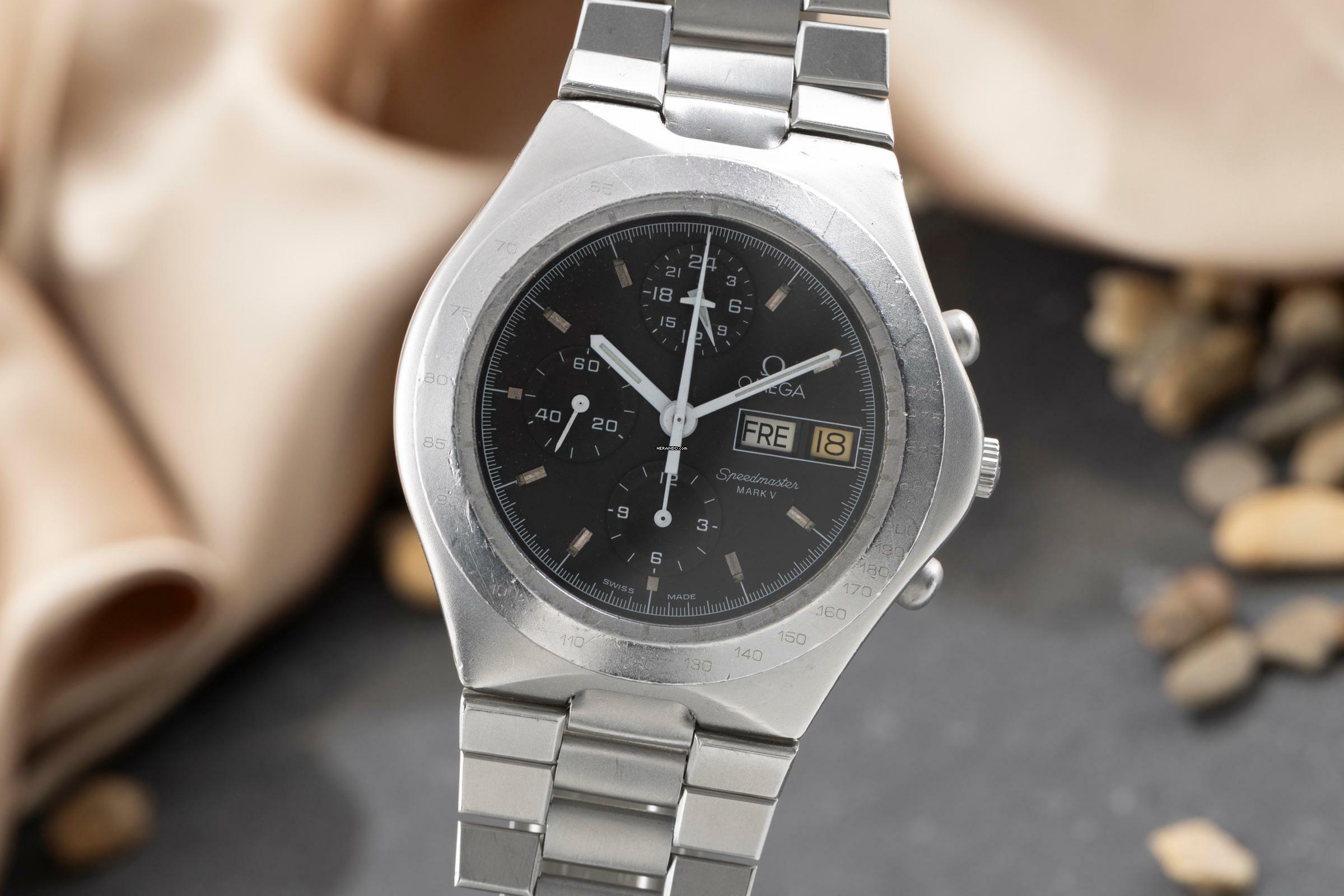 Omega Speedmaster Mark V German Version Stahl Automatik Ref. 376.0806 Vintage