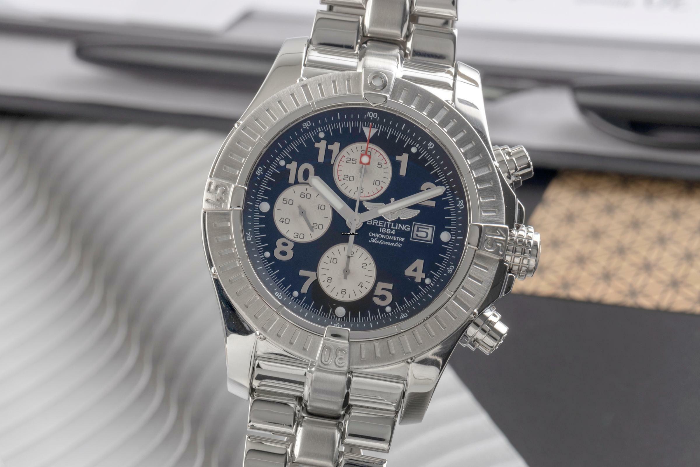 Breitling Super Avenger Chronograph Edelstahl Automatik Ref. A13370