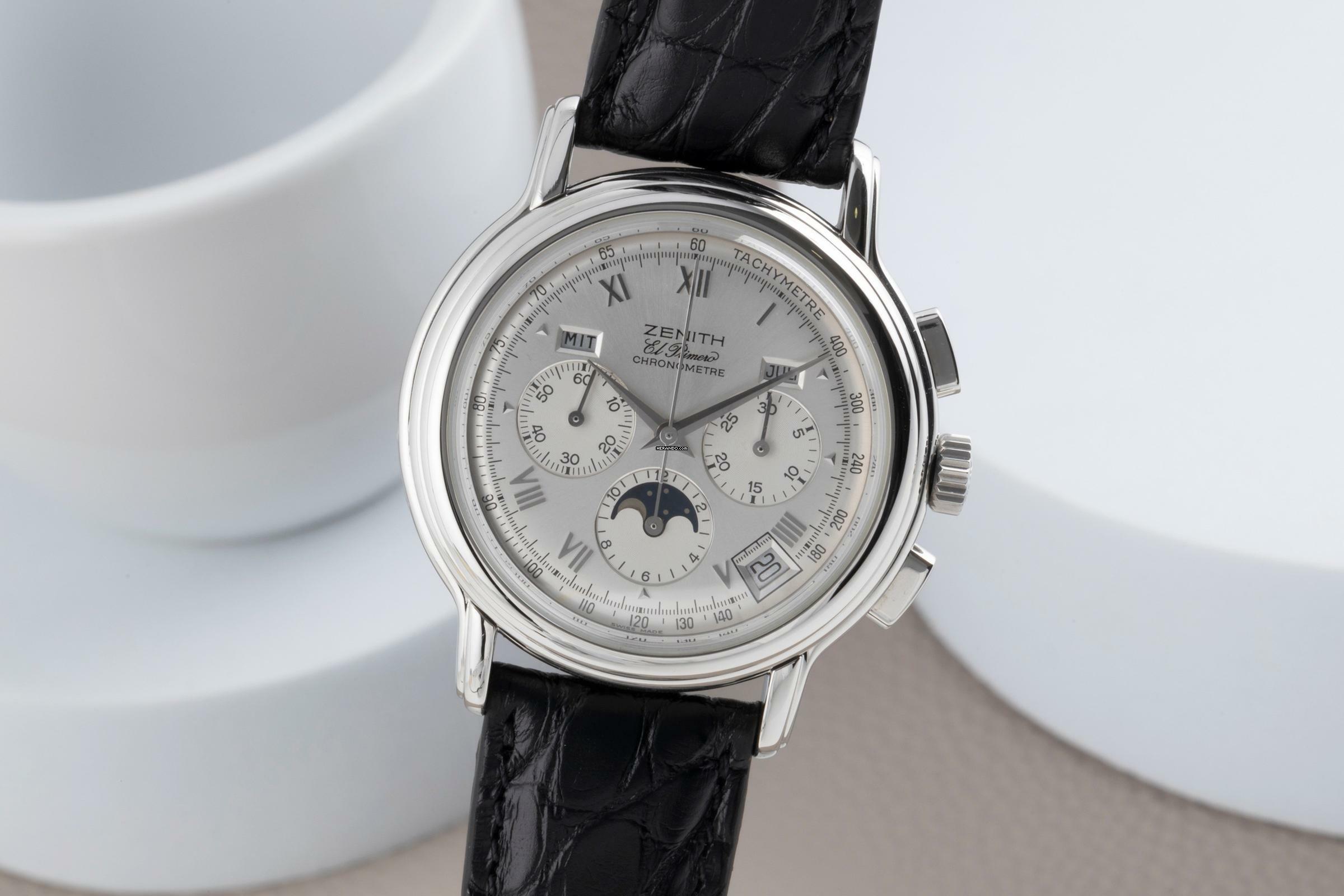 Zenith El Primero Chronomaster Chronograph Automatik Edelstahl Herrenuhr Ref 14/01.0240.410
