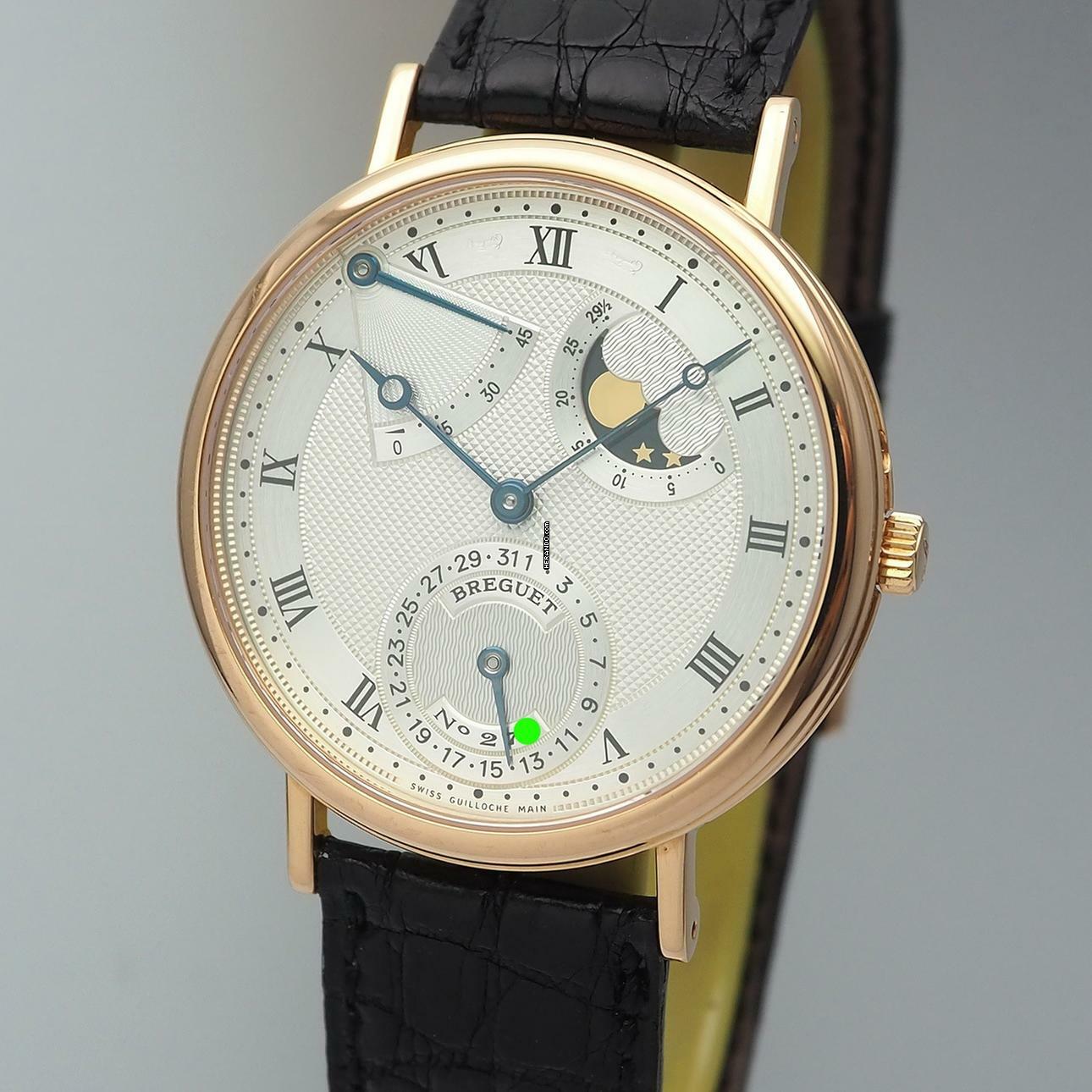 Breguet Classique Power Reserve Moon Calendar 3130BR Rosegold 18k B+P