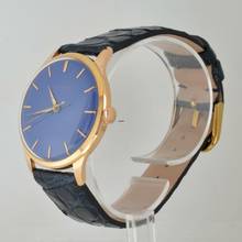 Thumbnail von Girard Perregaux Classic 35MM blue lacquered dial rose gold 18KT Automatic 1950’s </h1>