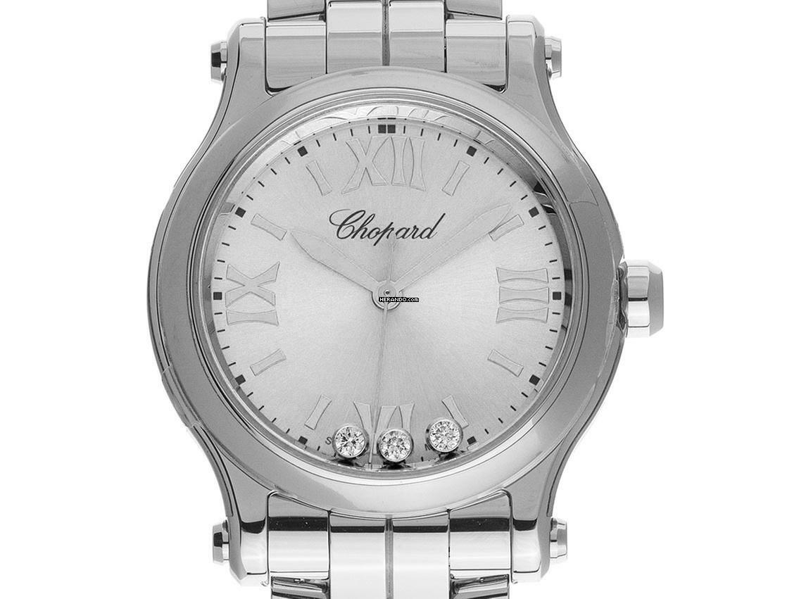 Chopard Happy Sport Diamanten Ref.278590-3002 2025 Full Set Ungetragen