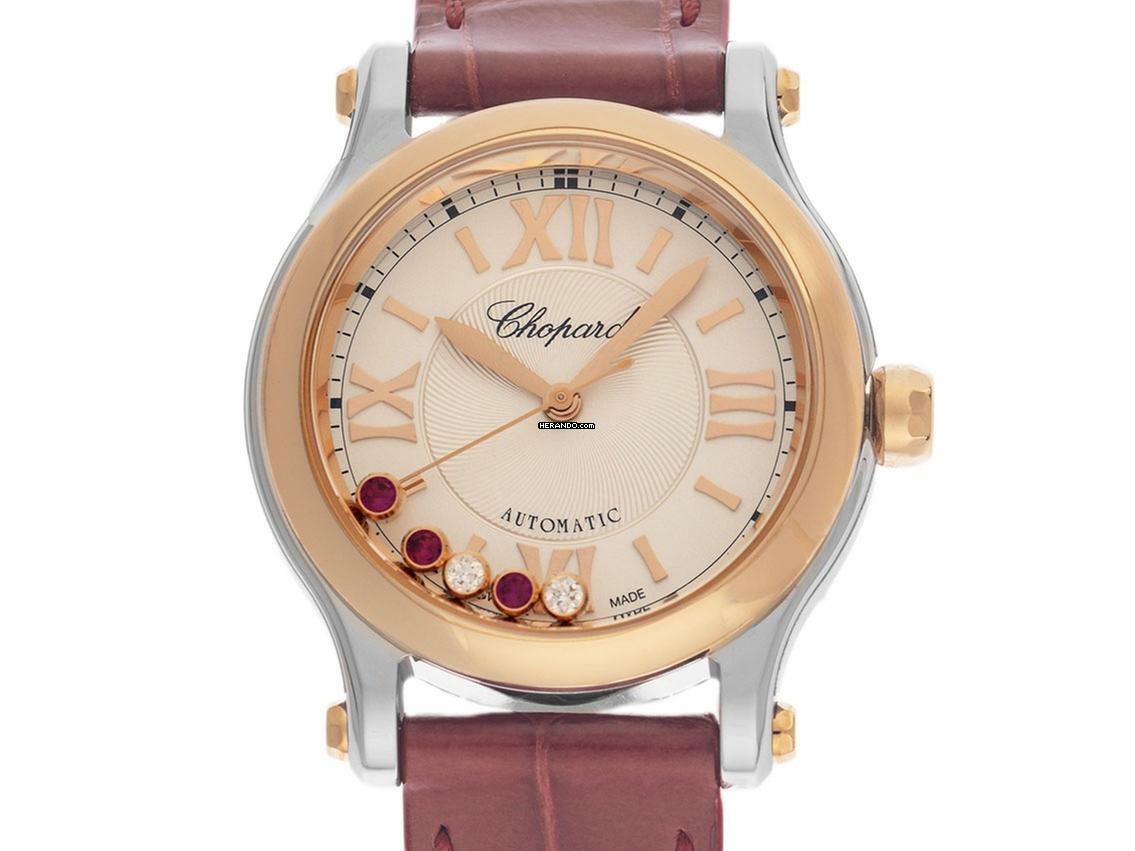 Chopard Happy Sport Diamanten Ref.278573-6026 2025 Full Set Ungetragen